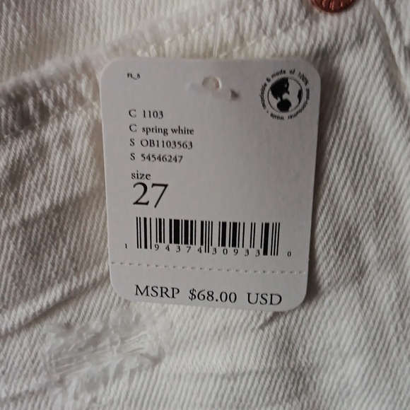 We The Free People Loving Good Vibrations Distressed Shorts NWT 27 - Picture 3 of 14